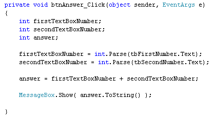گرفتن اعداد از جعبه متن در سی شارپ